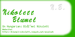 nikolett blumel business card